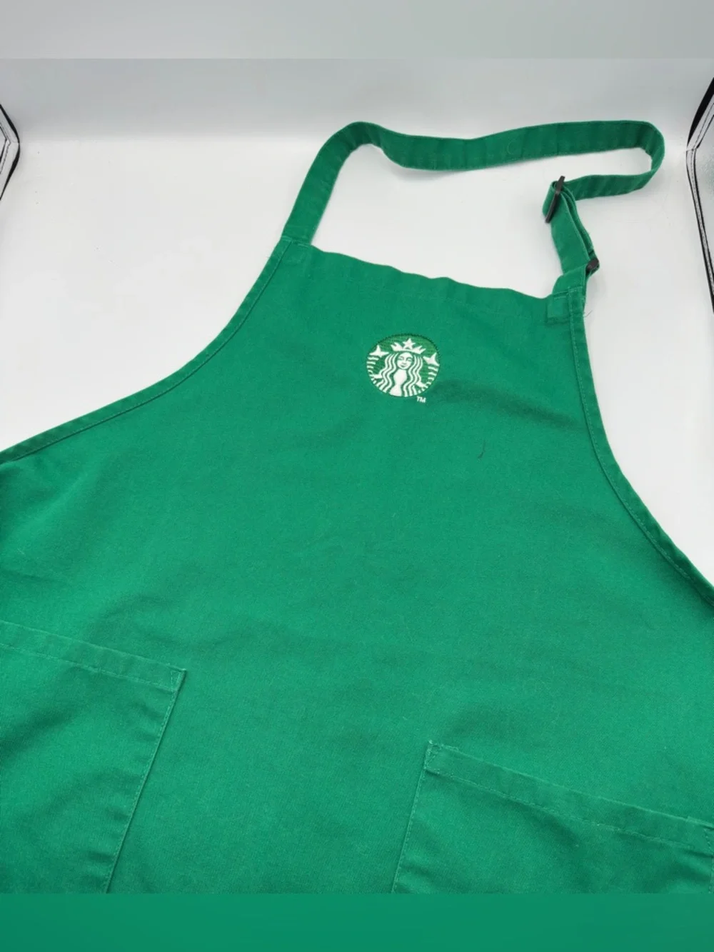 Starbucks  Green Barista Apron Employee Uniform With Logo 2 Pockets